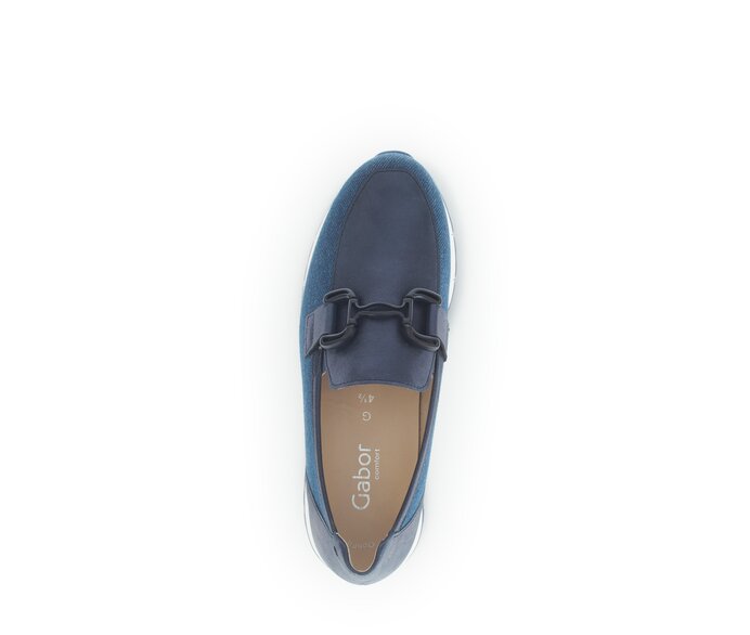 Gabor Damen  Slipper Blau - Materialmix Leder/Lederimitat