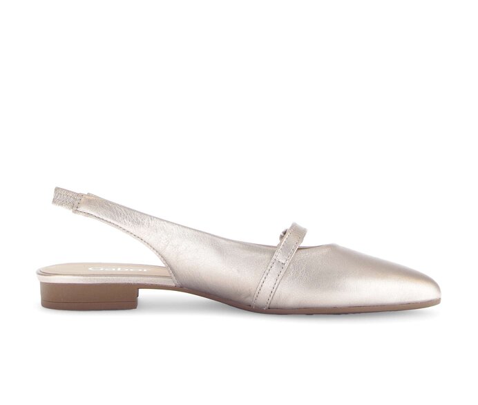 Gabor Damen  Slingpumps Gold - Effektleder