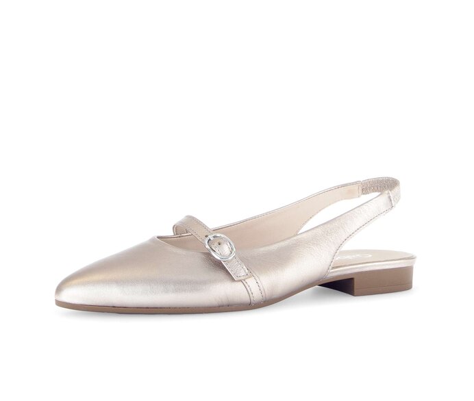 Gabor Damen  Slingpumps Gold - Effektleder