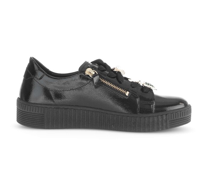 Gabor Damen  Sneaker Low Schwarz - Lackleder