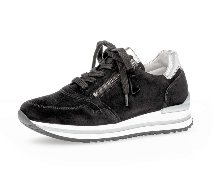 Gabor Damen  Sneaker Low Schwarz - Rauleder
