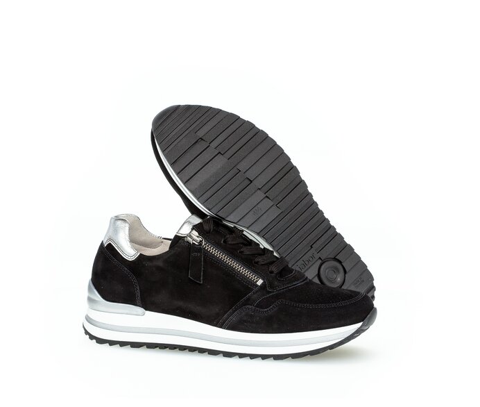 Gabor Damen  Sneaker Low Schwarz - Rauleder