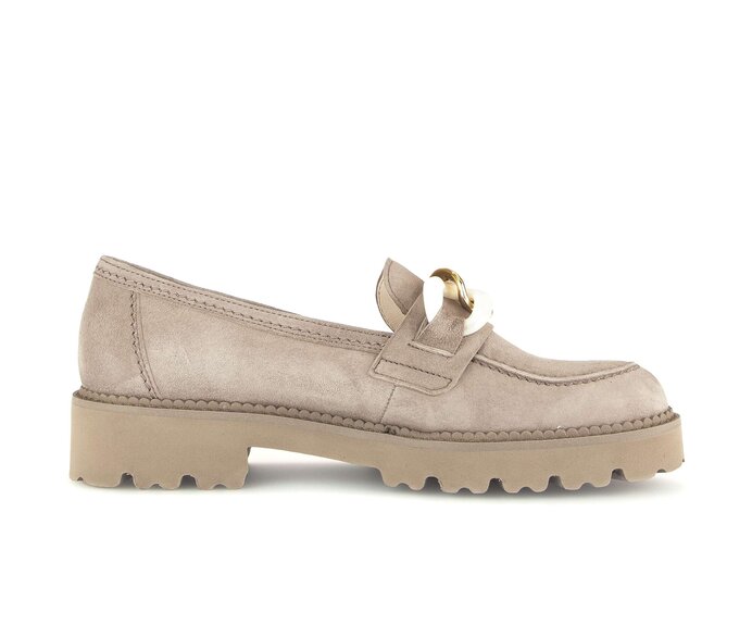 Gabor Damen  Loafer Beige - Rauleder