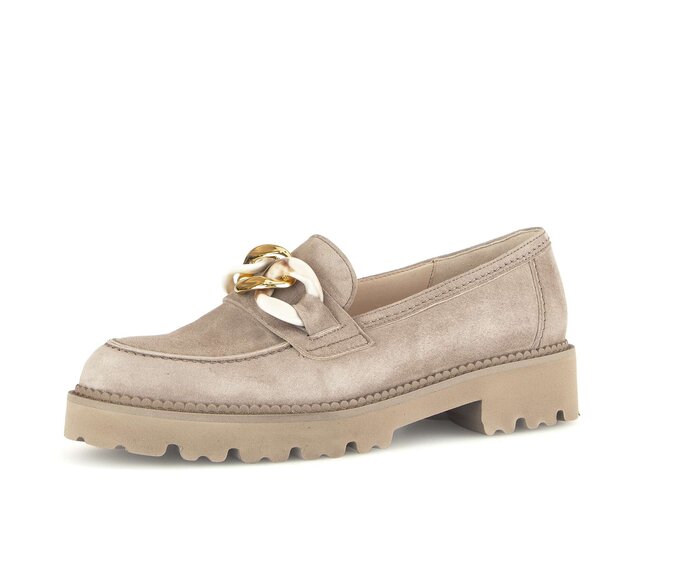 Gabor Damen  Loafer Beige - Rauleder