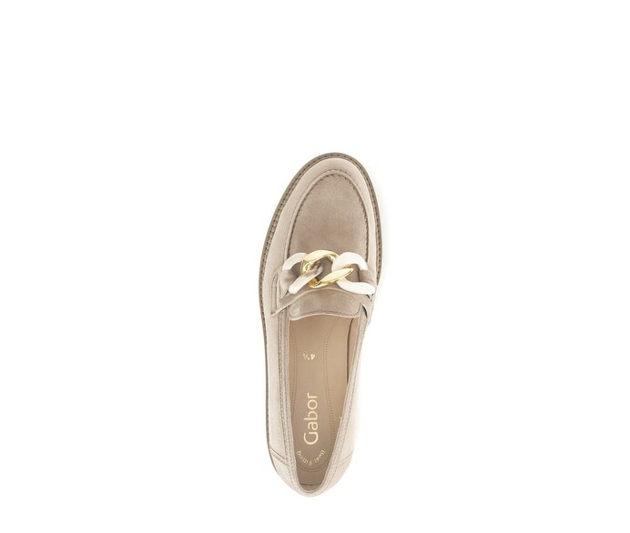 Gabor Damen  Loafer Beige - Rauleder