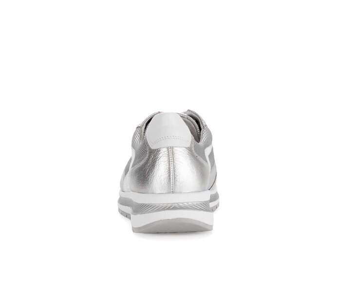 Gabor Damen  Sneaker Low Silber - Materialmix Leder/Lederimitat