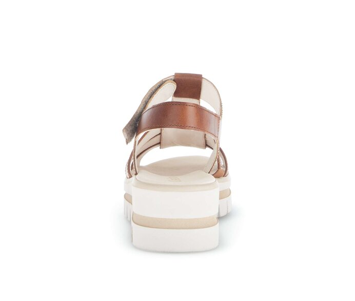 Gabor Damen  Plateau Sandale Braun - Glattleder