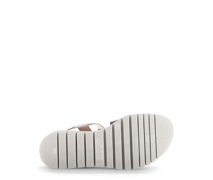 Gabor Damen  Plateau Sandale Braun - Glattleder