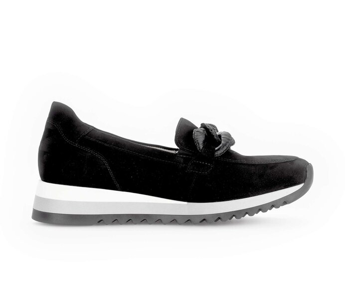 Gabor Damen  Slipper Schwarz - Rauleder