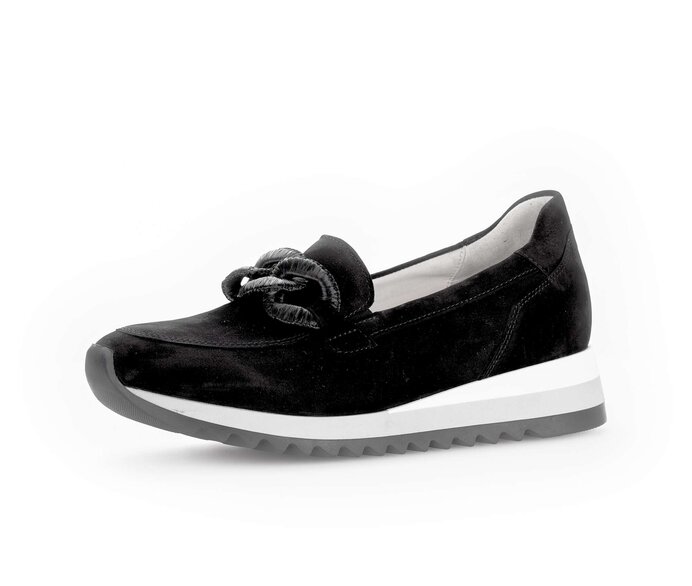 Gabor Damen  Slipper Schwarz - Rauleder