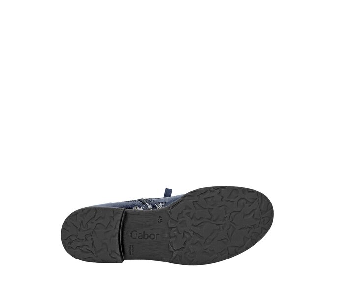Gabor Damen  Schnürstiefelette Blau - Lackleder