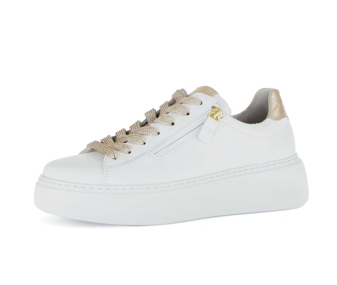 Gabor Damen  Sneaker Low Weiß - Materialmix Leder