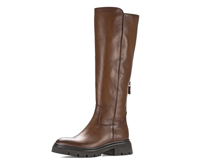 Gabor Damen  Sportlicher Stiefel Braun - Materialmix Leder/Lederimitat