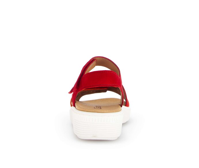 Gabor Damen  Plateau Sandale Rot - Rauleder
