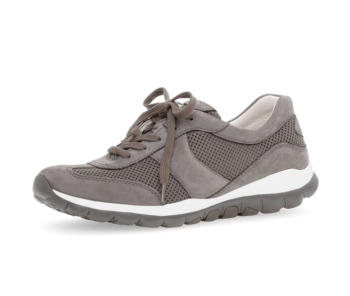 Gabor Damen  Sneaker Low Grau - Materialmix Leder/Lederimitat