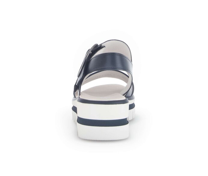 Gabor Damen  Plateau Sandale Blau - Glattleder