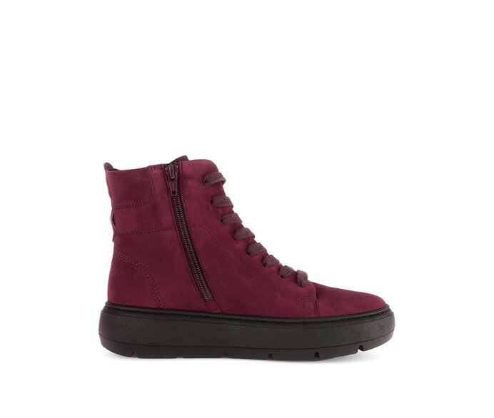 Gabor Damen  Sportliche Stiefelette Rot - Rauleder