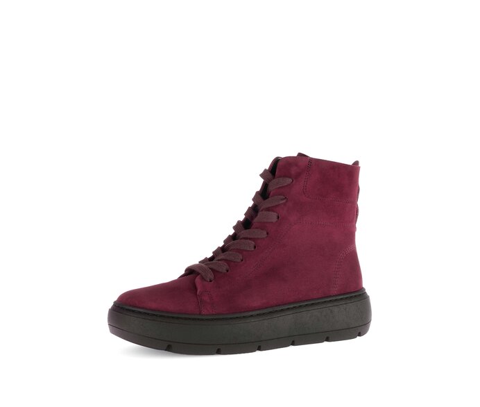 Gabor Damen  Sportliche Stiefelette Rot - Rauleder
