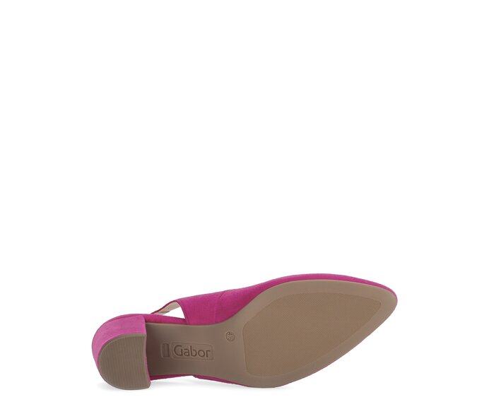 Gabor Damen  Slingpumps Pink - Rauleder