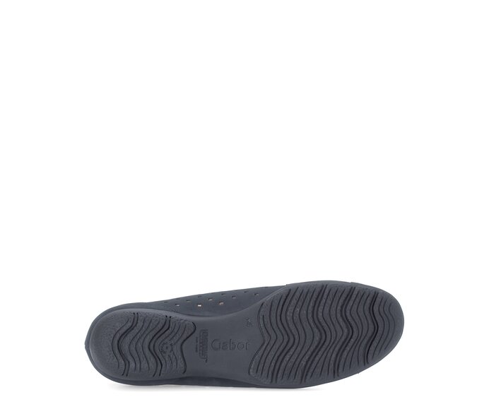 Gabor Damen  Sportliche Ballerina Blau - Rauleder