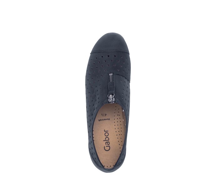 Gabor Damen  Sportliche Ballerina Blau - Rauleder