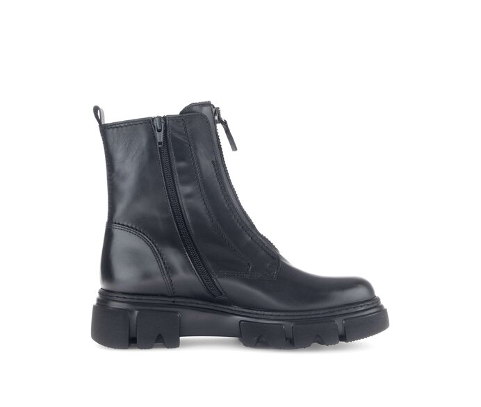 Gabor Damen  Sportliche Stiefelette Schwarz - Glattleder