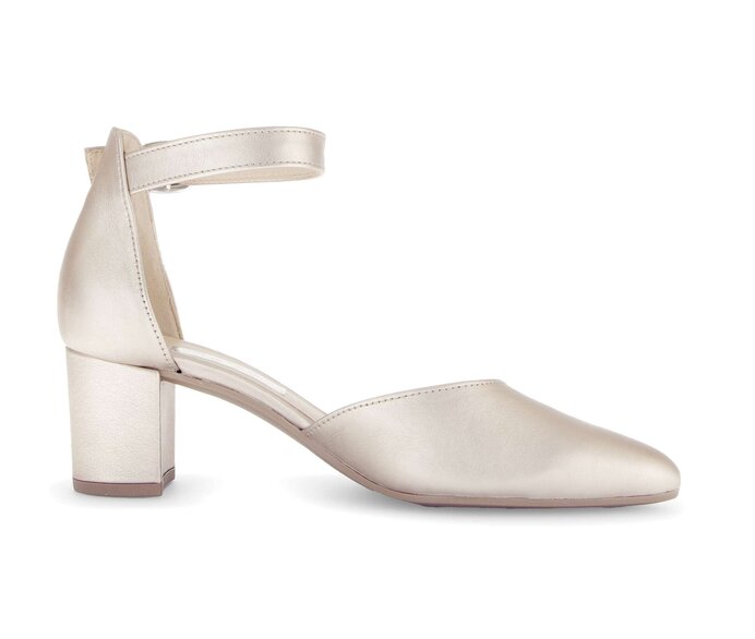 Gabor Damen  Spangenpumps Gold - Effektleder