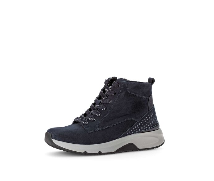Gabor Damen  Sportliche Stiefelette Blau - Rauleder