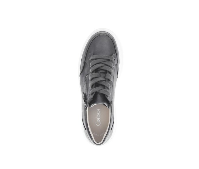 Gabor Damen  Sneaker Low Grau - Glattleder