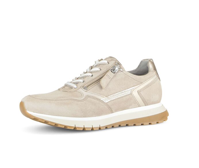 Gabor Damen  Sneaker Low Beige - Rauleder