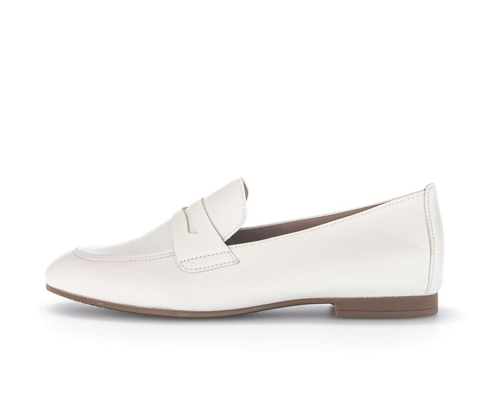 Gabor Damen Slipper Creme - Glattleder