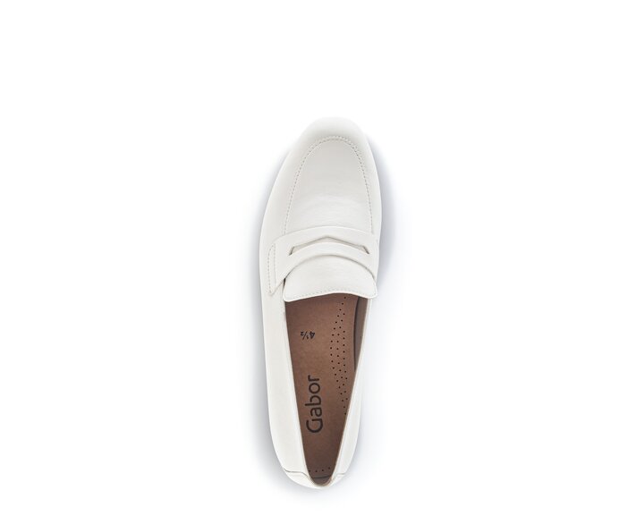 Gabor Damen  Slipper Creme - Glattleder