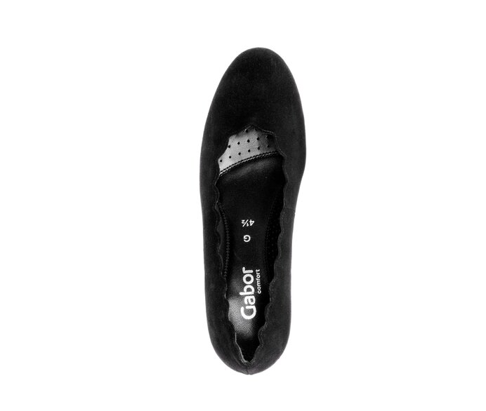 Gabor Damen  Eleganter Pumps Schwarz - Rauleder