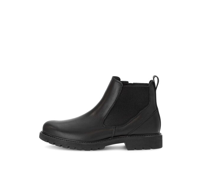 Pius Gabor Herren Chelsea Boot Schwarz - Glattleder