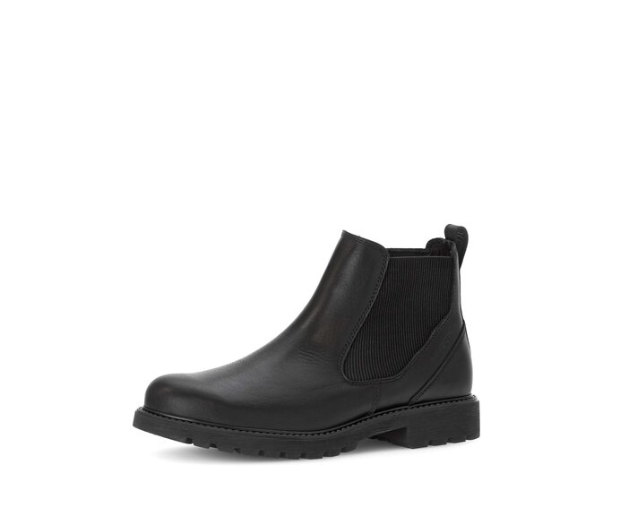 Pius Gabor Herren Chelsea Boot Schwarz - Glattleder