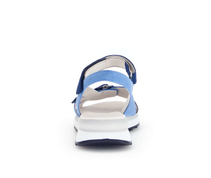 Gabor Damen  Riemchensandale Blau - Materialmix Leder