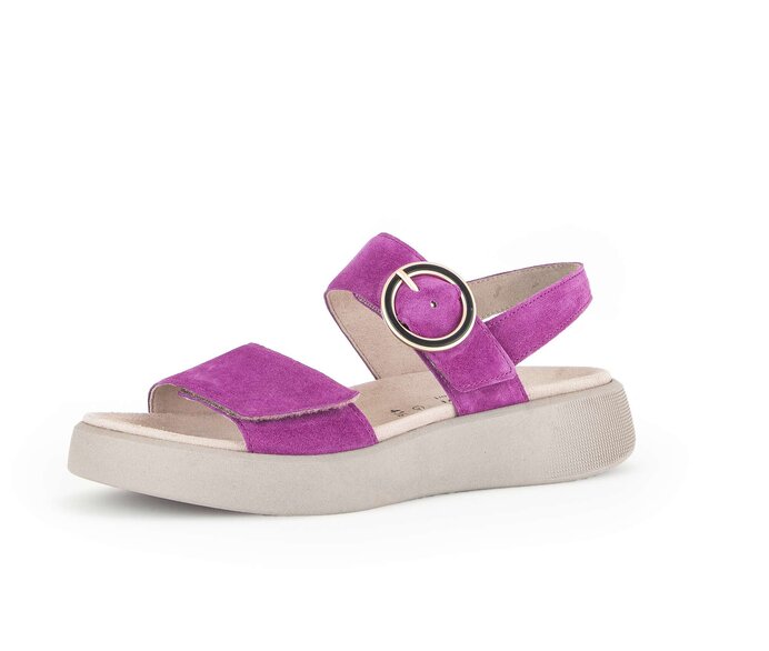 Gabor Damen  Plateau Sandale Lila - Rauleder