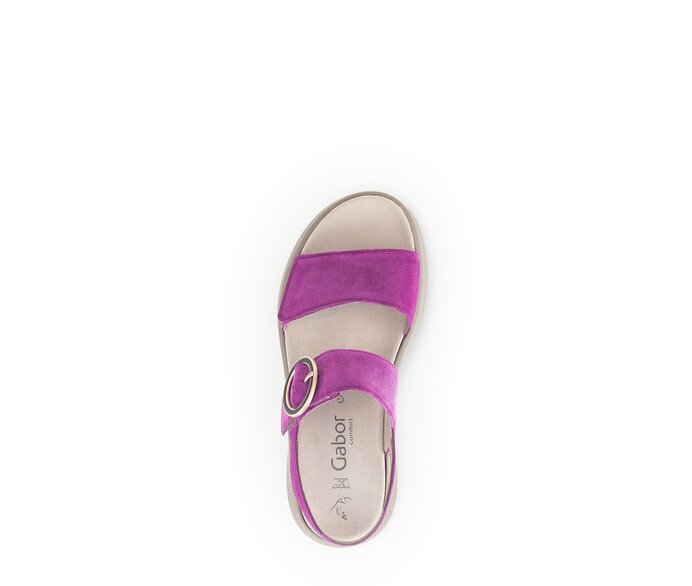 Gabor Damen  Plateau Sandale Lila - Rauleder