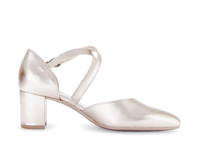 Gabor Damen  Spangenpumps Gold - Effektleder