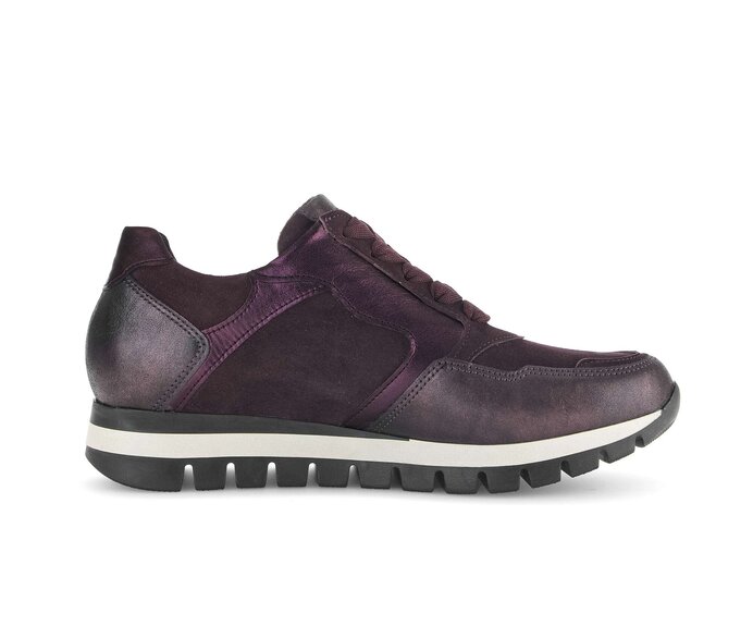 Gabor Damen  Sneaker Low Lila - Materialmix Leder