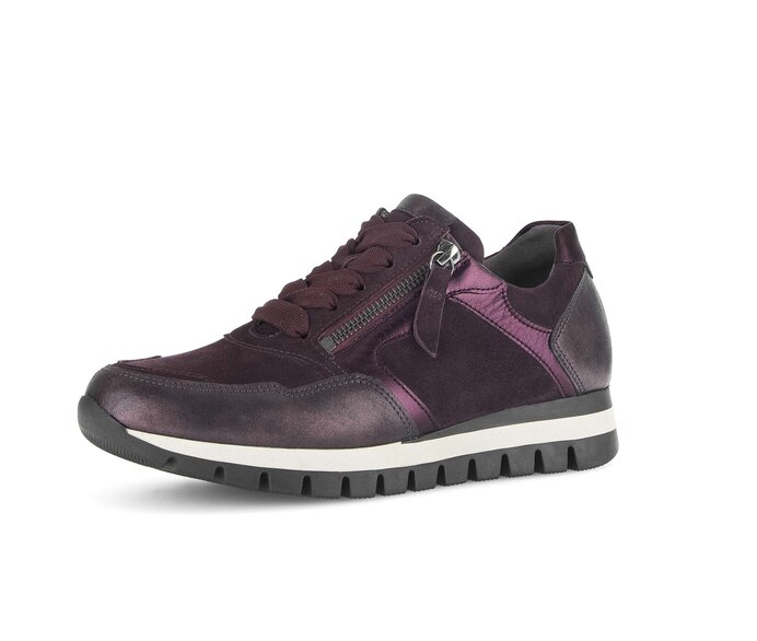 Gabor Damen  Sneaker Low Lila - Materialmix Leder