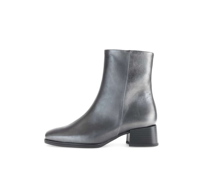 Gabor Damen Elegante Stiefelette Silber - Glattleder