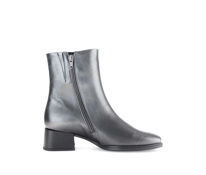 Gabor Damen  Elegante Stiefelette Silber - Glattleder