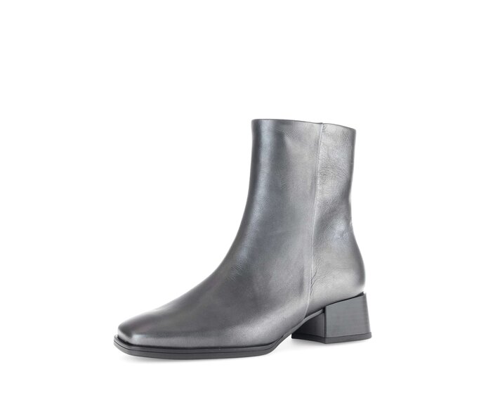 Gabor Damen  Elegante Stiefelette Silber - Glattleder