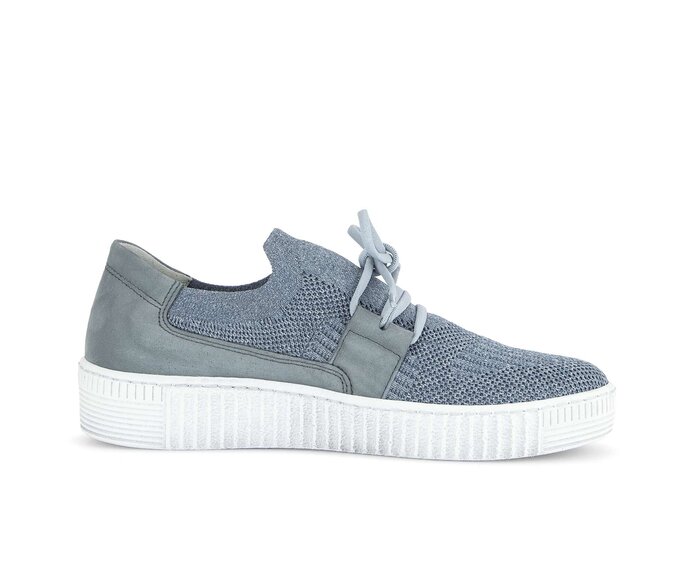 Gabor Damen  Sneaker Low Blau - Materialmix Leder/Lederimitat