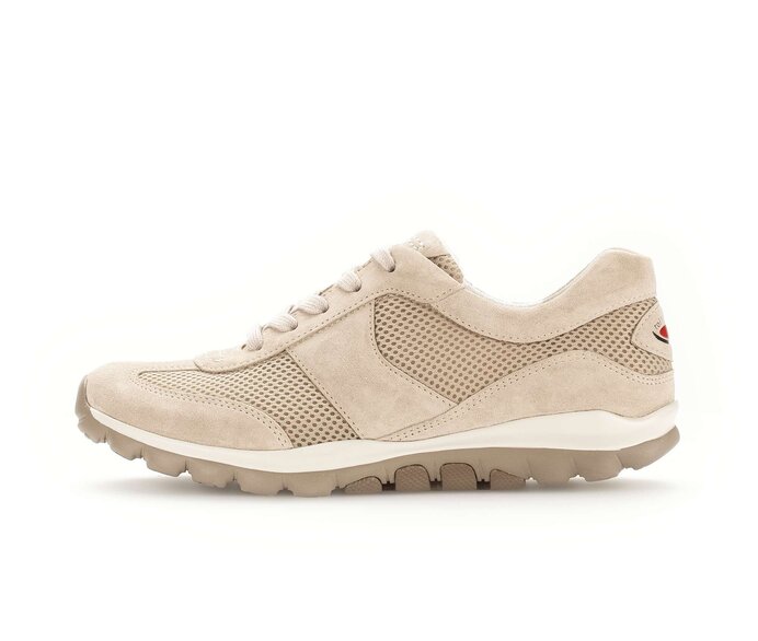 Gabor Damen Sneaker Low Beige - Materialmix Leder/Lederimitat