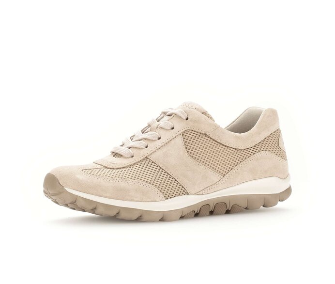 Gabor Damen  Sneaker Low Beige - Materialmix Leder/Lederimitat