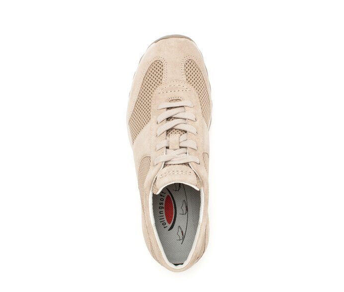Gabor Damen  Sneaker Low Beige - Materialmix Leder/Lederimitat