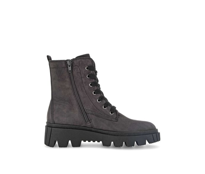 Gabor Damen  Schnürstiefelette Grau - Rauleder