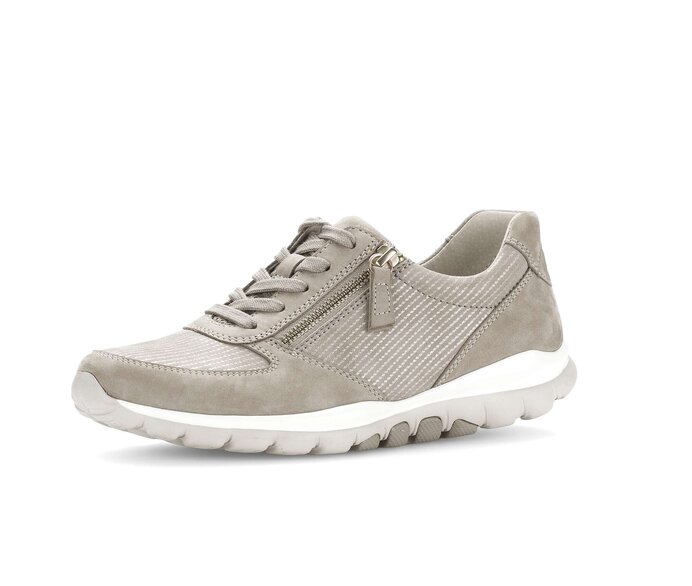 Gabor Damen  Sneaker Low Beige - Materialmix Leder